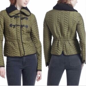Cartonnier Anthropologie Uster Jacket Quited Camo Olive Green Puffer 2 Gorpcore